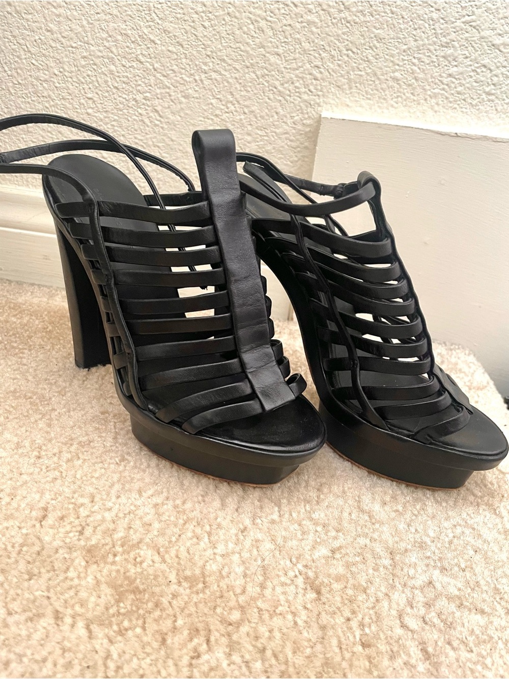 Balenciaga Black Platform High Heels